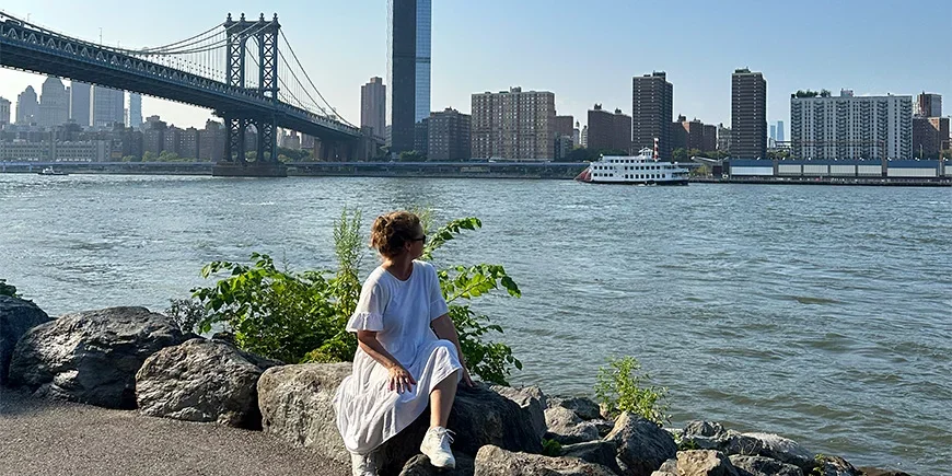 Bianca by the river