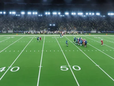 The two teams are playing American football