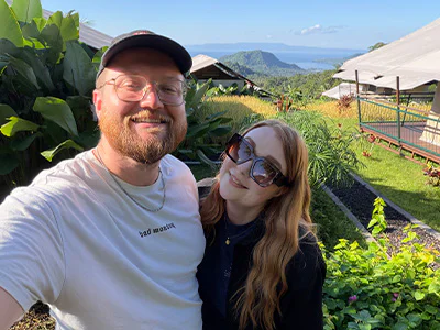 Liam and wife Maisie in Kaura in Manggis on Bali