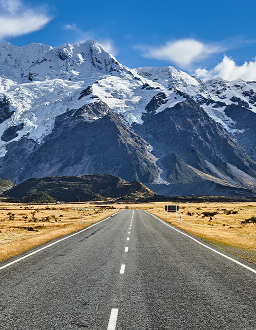 Towards Mount Sefton in Mount Cook National Park, New Zealand