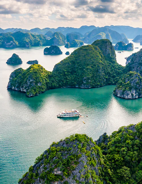 View over Lan Ha Bay in northern Vietnam