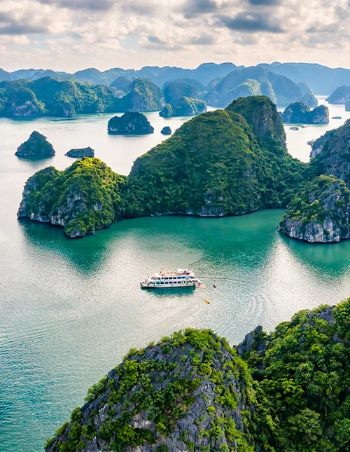 View over Lan Ha Bay in northern Vietnam