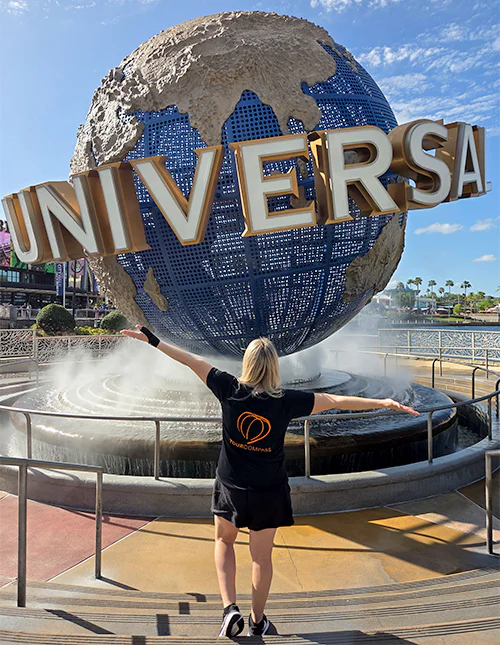TourCompass in front of Universal Studios Florida