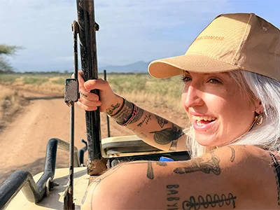 Cat from TourCompass on safari in Kenya