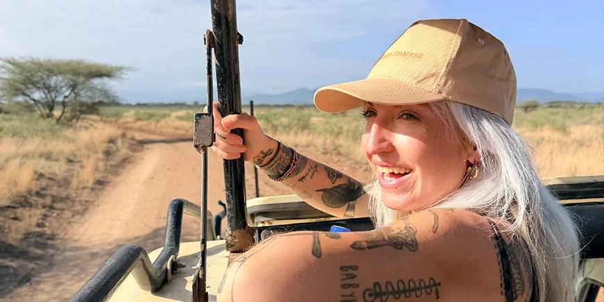 Cat from TourCompass on safari in Kenya