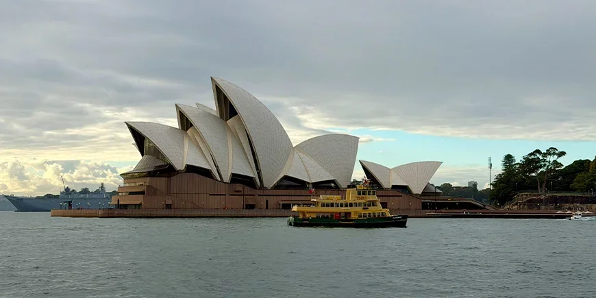 The beautiful Opera House in Sydney Harbour