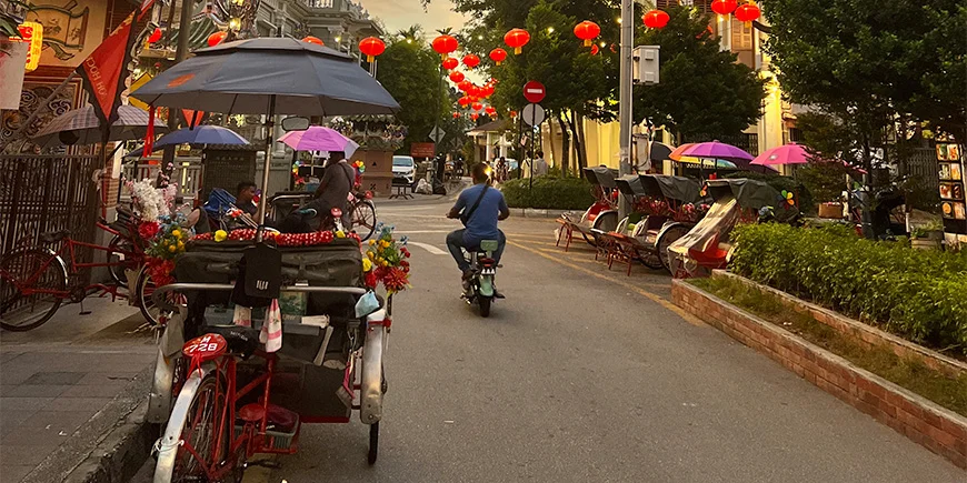 Beautiful street in George Town, Malaysia