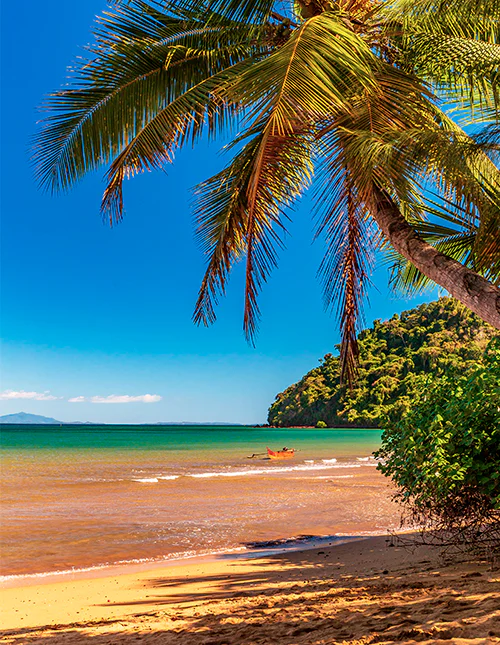 Beautiful african beach of Nosy be in Madagascar