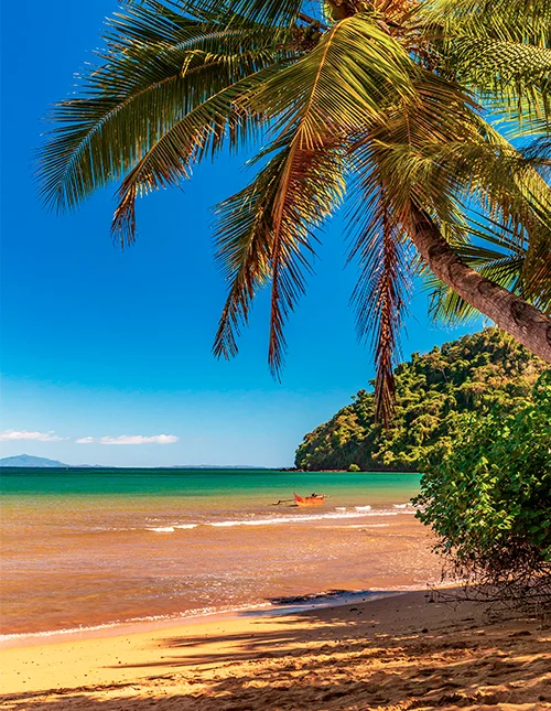 Beautiful african beach of Nosy be in Madagascar