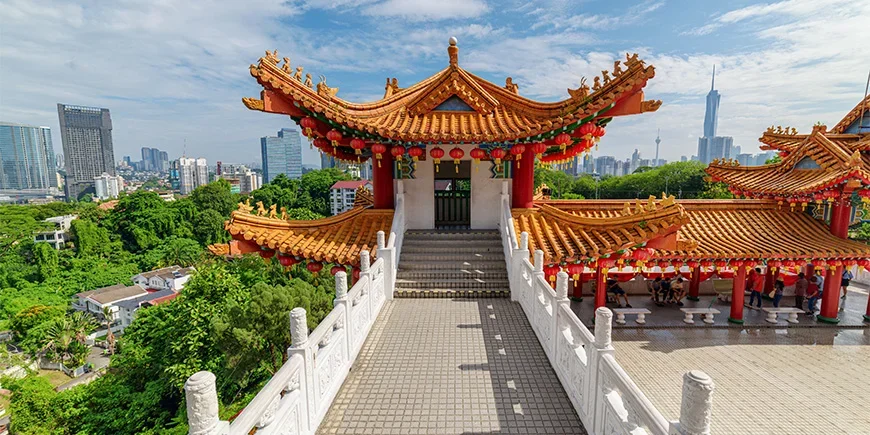 View of Kuala Lumpur from Thean Hou Temple