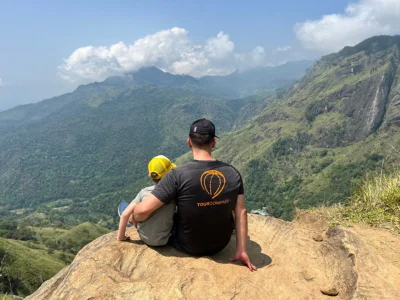 Father and son at Little Adam's Peak in Sri Lanka