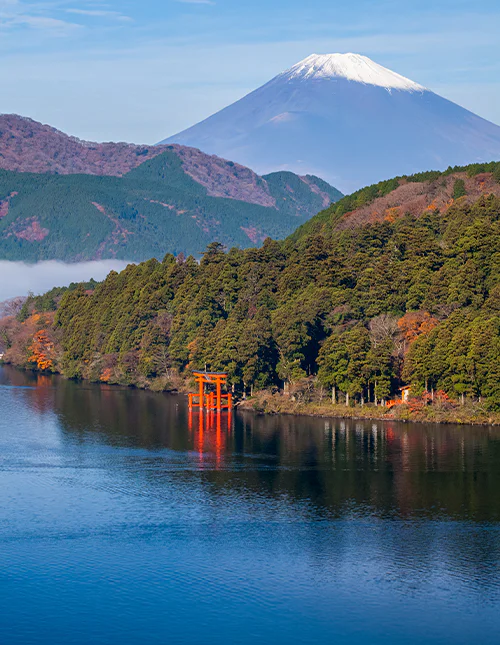 Lake Ashi with a view of Mt. Fuji
