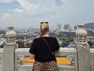 Michelle from TourCompass looks out over Penang