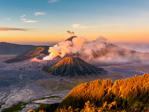 Sunrise over Mount Bromo on Java, Indonesia