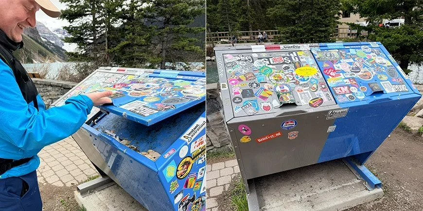 bear-proof bins in the Canadian Rockies