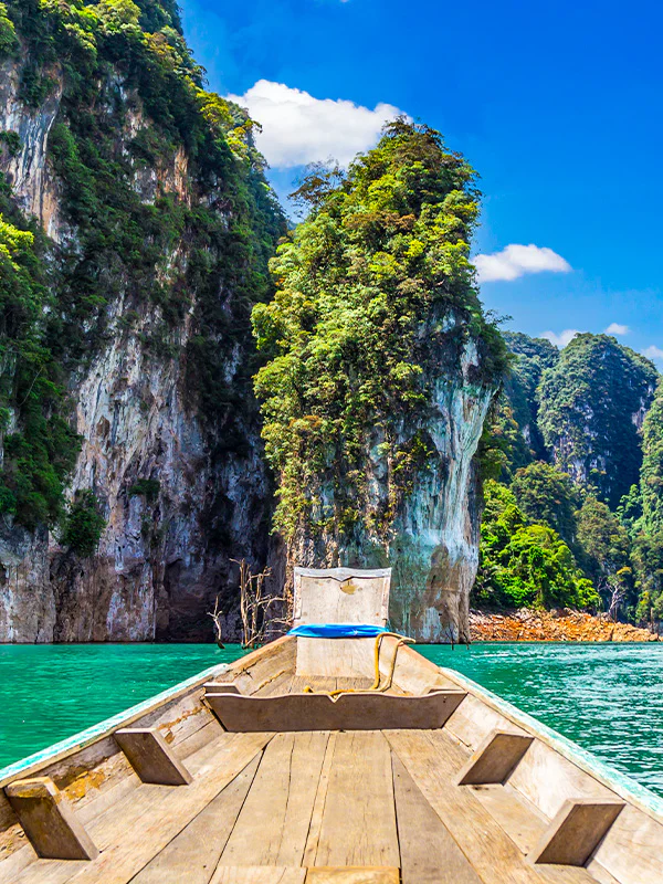Boat in beautiful surroundings in Thailand