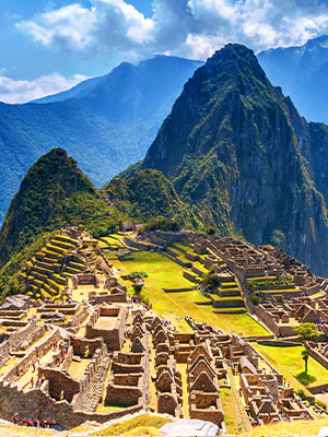 Beautiful view of Machu Picchu in Peru