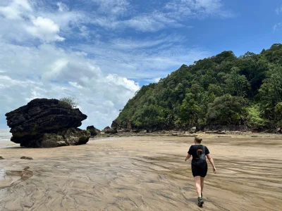 Michelle from TourCompass is walking in Bako National Park on the island of Borneo in Malaysia