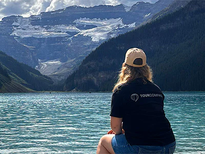 Louise from TourCompass at Lake Louise