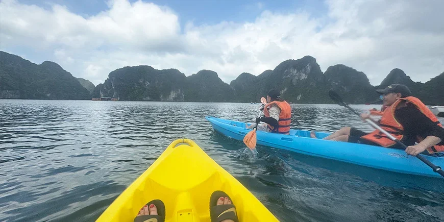 Kayaking in Ha Long Bay