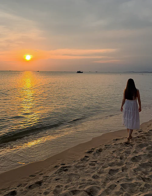 Sunset from the beach on Phu Quoc, Vietnam