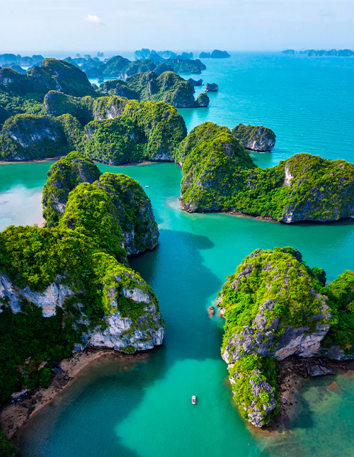 A view over Ha Long Bay in northern Vietnam