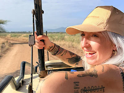 Cat from TourCompass on safari in Kenya
