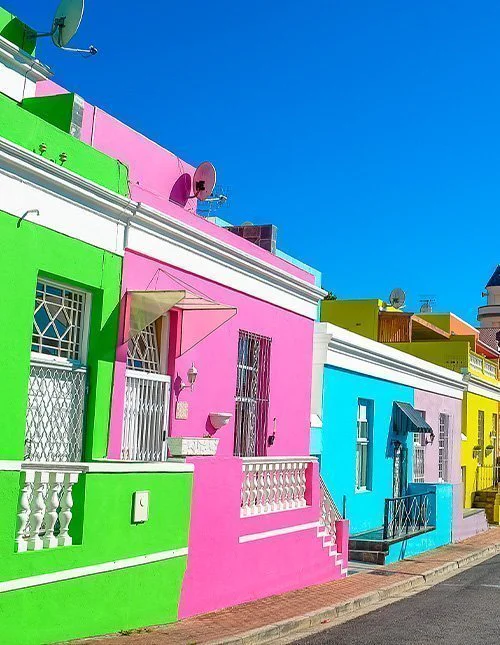 Colourful buildings in Cape Town