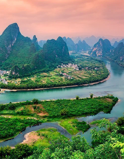 View of The Li River from Xianggong hill